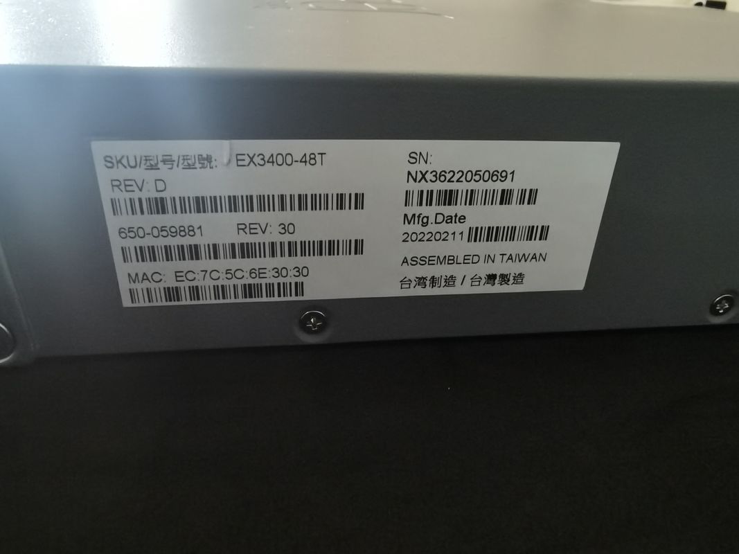 10/100/1000Mbps  Juniper EX3400-48T Services Gateway Full-Duplex Half-Duplex