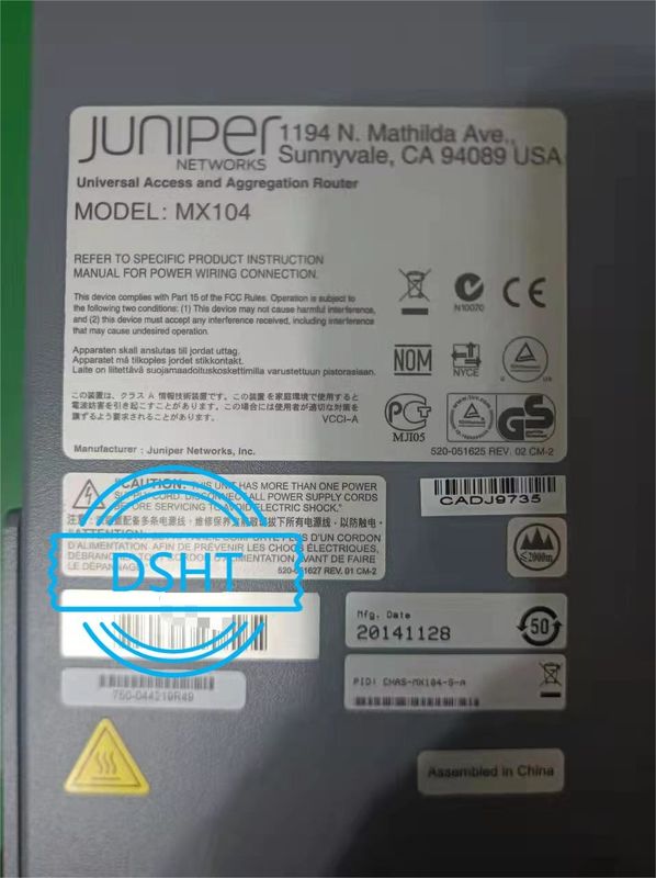 Original Juniper MX104 Router MX Series Base Product 10/100/1000Mbps